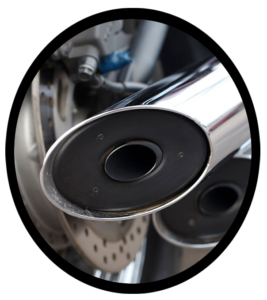 An motorcycle muffler tail pipe