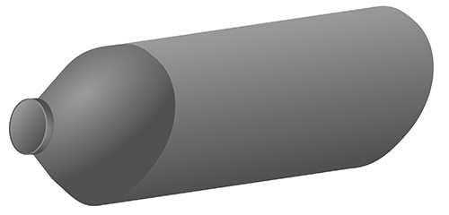 An automobile exhaust resonator diagram