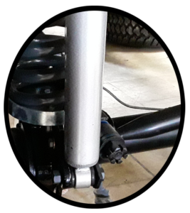 A newly installed shock absorber