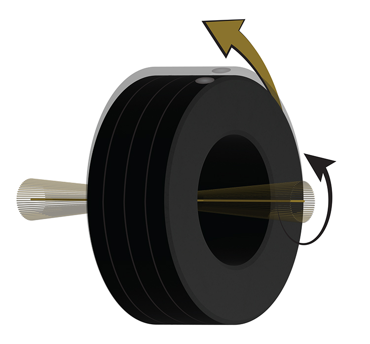 An illustration demonstrating dynamic tire balancing