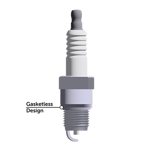 An illustration of an automobile spark plug