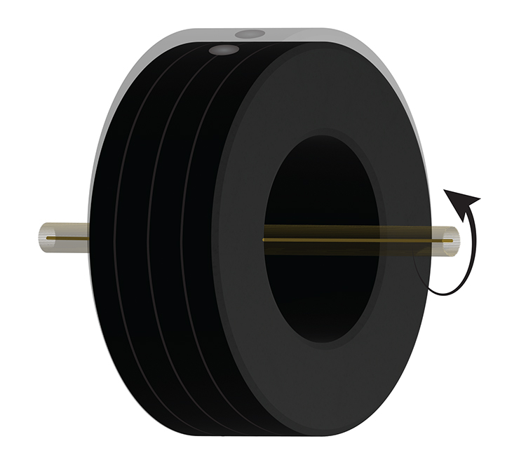 An illustration demonstrating static tire balancing