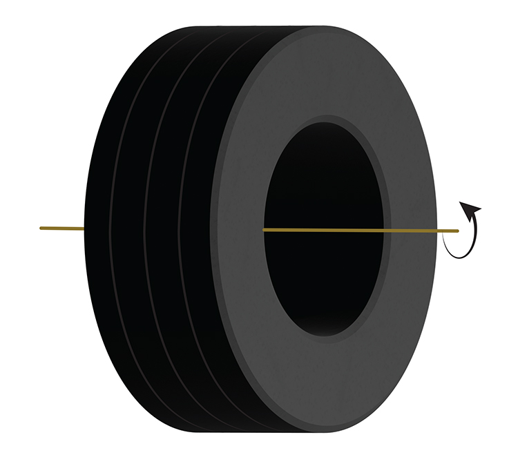 An illustration demonstrating a balanced tire