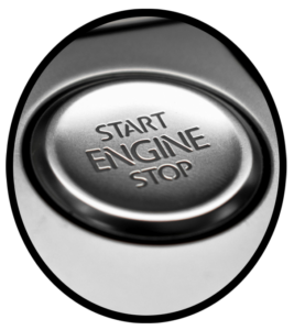 The ignition button of an automobile