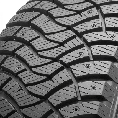 A new studded winter snow automotive tire